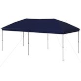 Blue Outsunny 10x19 ft pop up canopy with adjustable steel frame for outdoor events and easy transport carrying bag